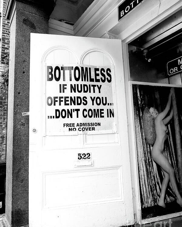 Bottomless Nudity New Orleans Poster by John Rizzuto - Fine Art America