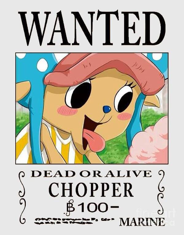 Bounty Chopper Wanted One Piece Poster By Aditya Sena 