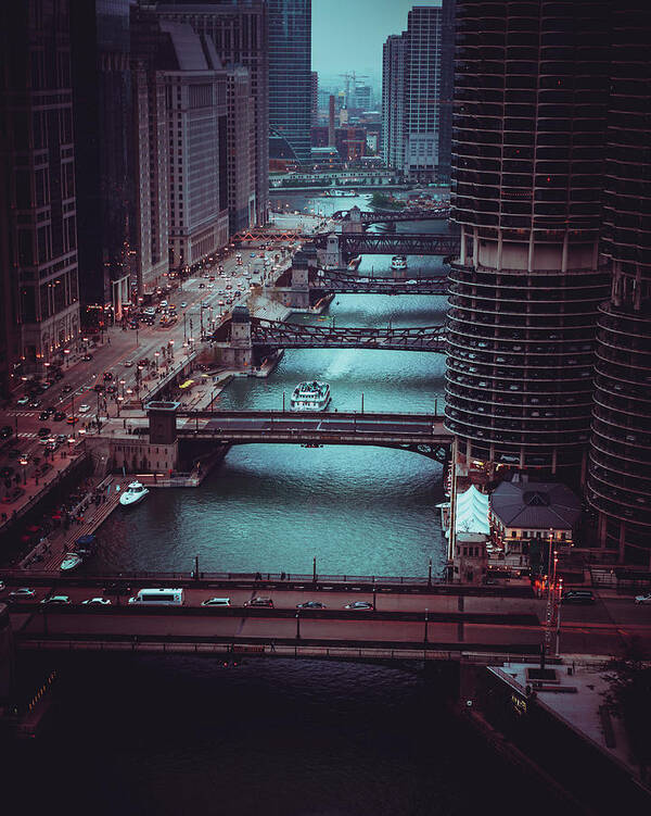 Chicago Poster featuring the photograph Bridge Line by Nisah Cheatham