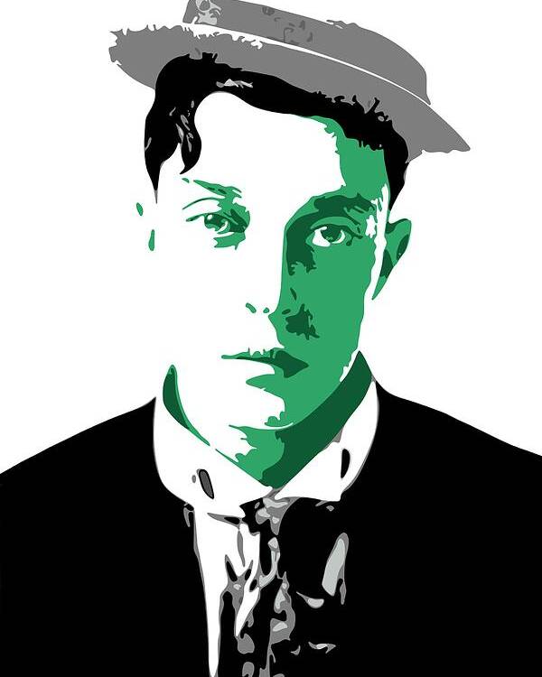 Buster Keaton Poster featuring the digital art Buster Keaton by DB Artist