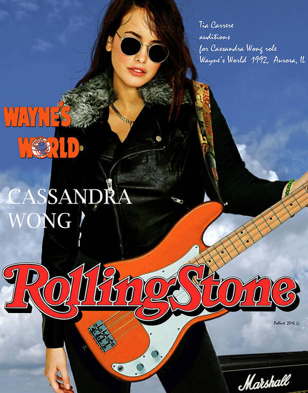 Cassandra Wong Rolling Stone Wayne S World Tia Carrere Aurora Il 1992 Audition Fender Poster By Thomas Pollart