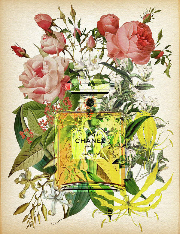 Chanel No. 5 Notes 2 Poster by Diana Van