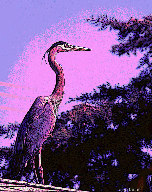 Heron Poster featuring the photograph Colorful Heron by April Burton