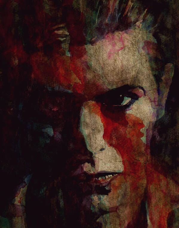 David Bowie Poster featuring the painting Cracked Actor by Paul Lovering