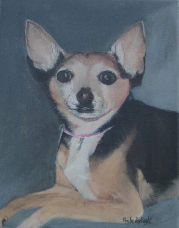 Dog Poster featuring the painting Cutie Pie by Paula Pagliughi