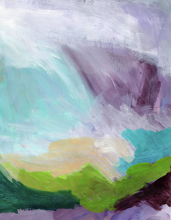 Abstract Poster featuring the painting Deepest Breath- Abstract Art by Linda Woods by Linda Woods
