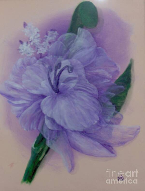 Flower Poster featuring the painting Delicacy by Saundra Johnson