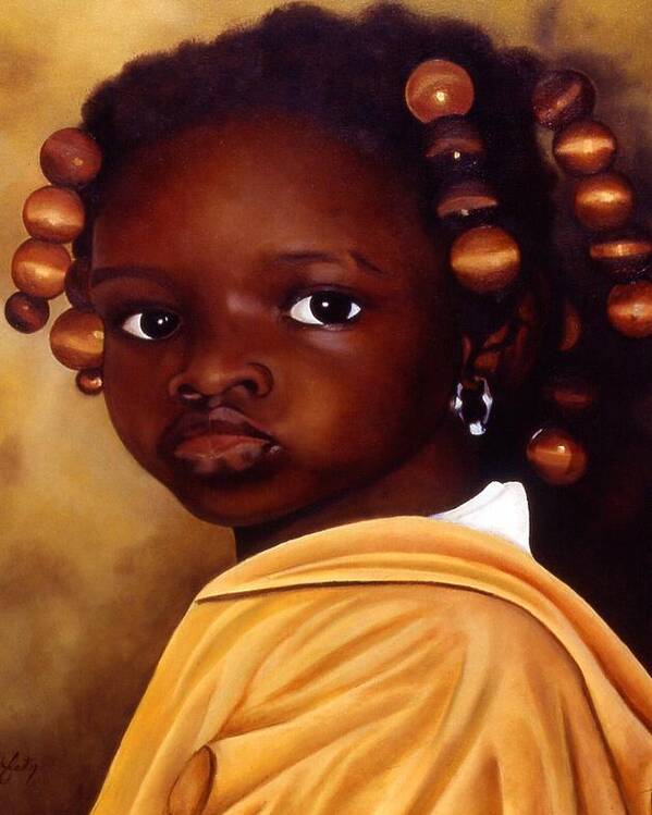 Denise-ghana Poster featuring the painting Denise-Ghana by Daniela Easter