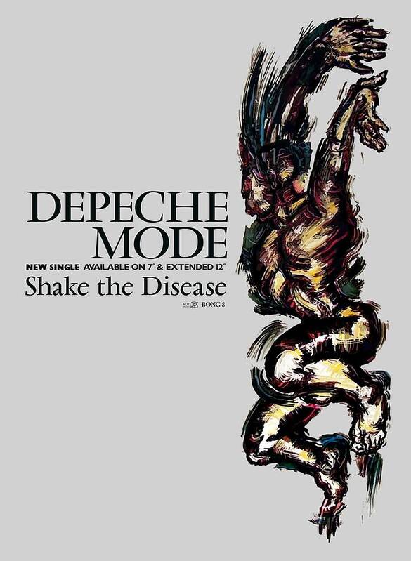 Depeche Mode Poster featuring the digital art Shake the Disease by Luc Lambert