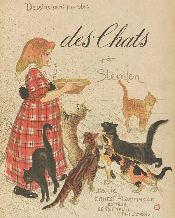 Artists' Book Des Chats Poster featuring the painting Dessins Sans Paroles by MotionAge Designs