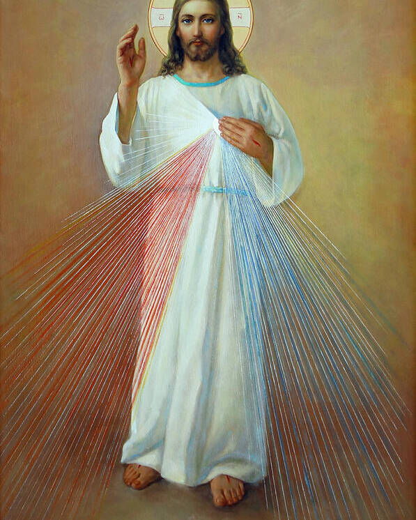 Divina Misericordia Poster featuring the painting Divine Mercy - Jesus I Trust in You by Svitozar Nenyuk