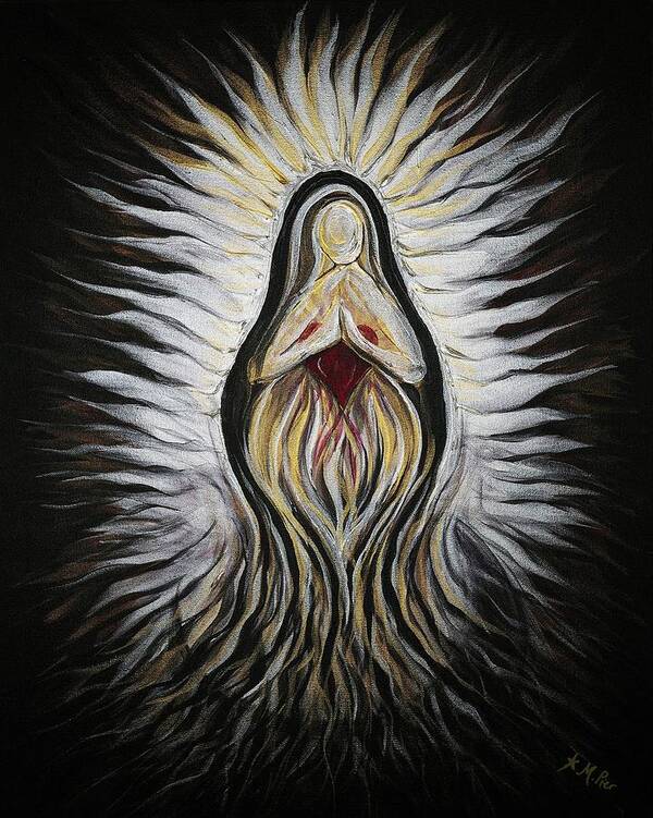 Divine Poster featuring the painting Divine Mother Milagro by Michelle Pier