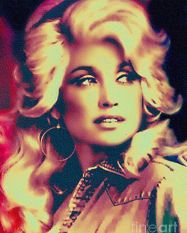Dolly Parton - Vintage Painting Poster by Ian Gledhill - Fine Art America