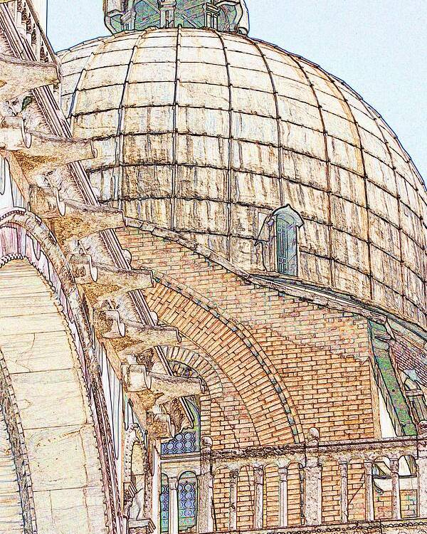 Venice Poster featuring the photograph Dome on St. Mark's in Venice by Michael Henderson