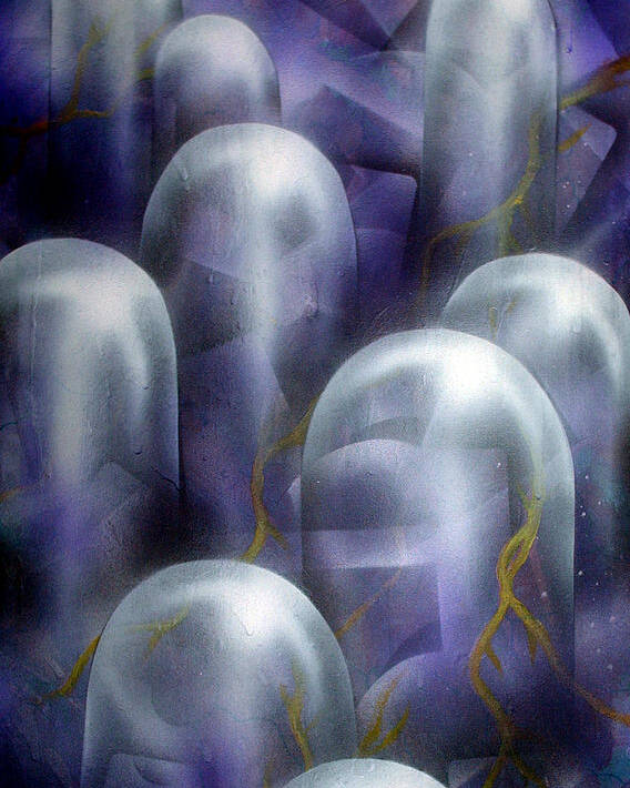 Domes Poster featuring the painting Domes by Leigh Odom