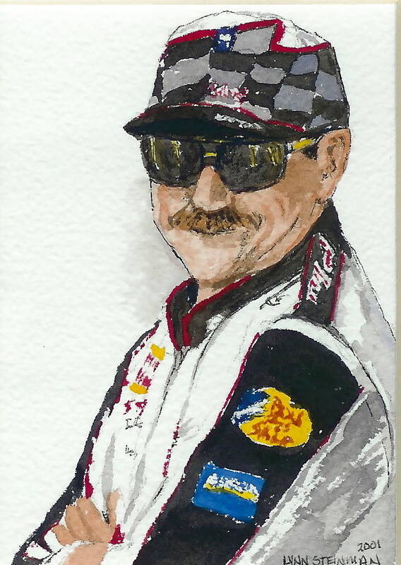 Nascar Poster featuring the painting Earnhardt Attitude by Lynn Babineau