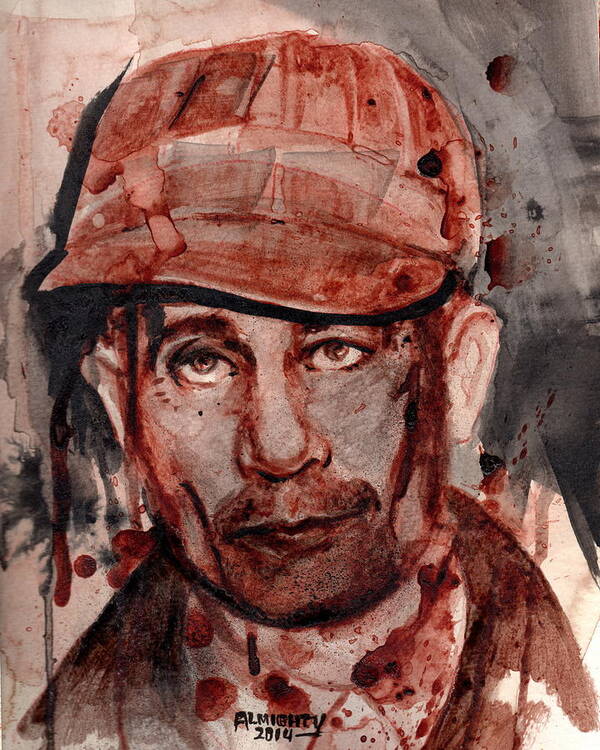 Ed Gein Poster featuring the painting Ed Gein by Ryan Almighty