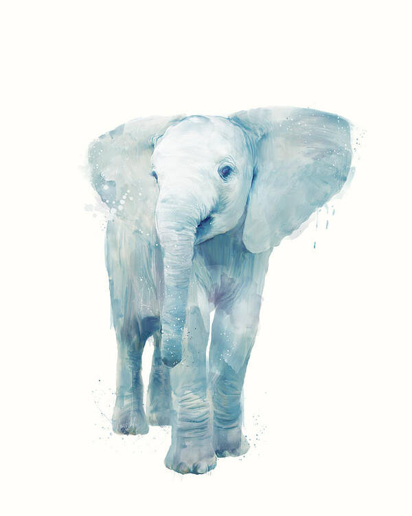 Elephant Poster featuring the painting Elephant by Amy Hamilton
