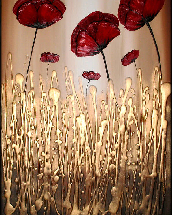 Poppies Poster featuring the painting Elixir of Flowers by Amanda Dagg