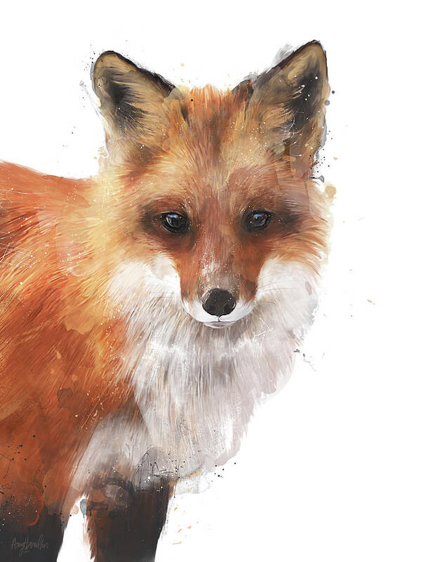 Fox Poster featuring the painting Encounter by Amy Hamilton