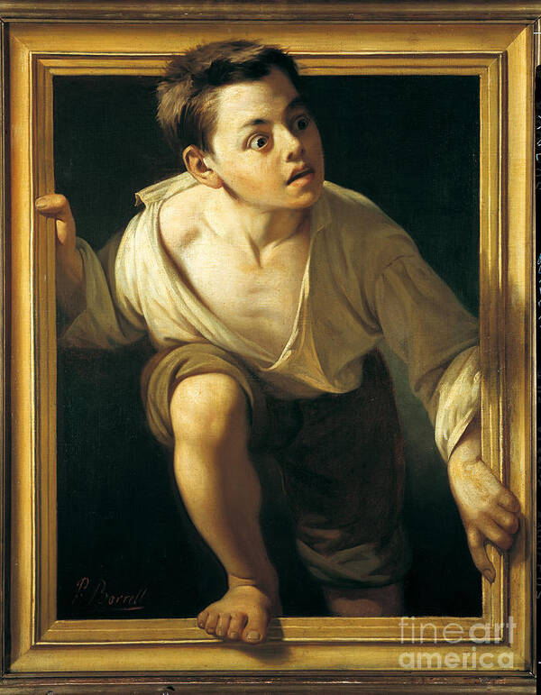 Pere Borrell Del Caso (1835-1910) Escaping Criticism Poster featuring the painting Escaping Criticism by Pere Borrell Del Caso