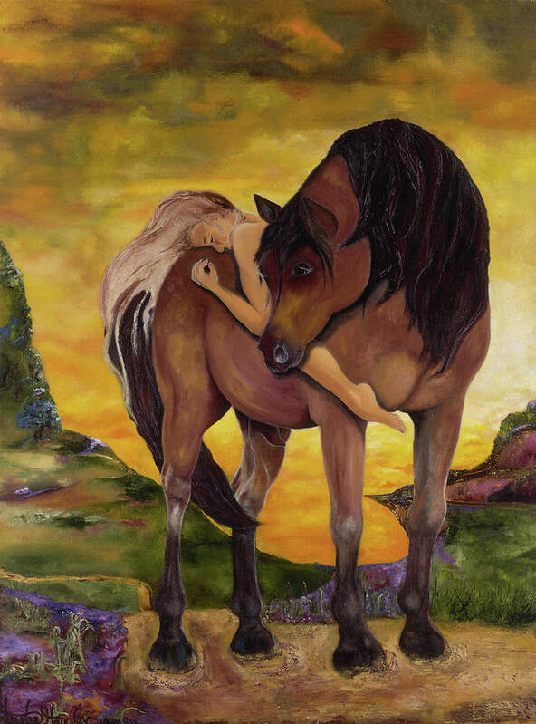 Horses Poster featuring the painting Faith by Anitra Handley-Boyt