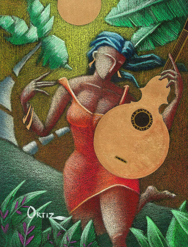 Puerto Rico Poster featuring the painting Fantasia Boricua by Oscar Ortiz