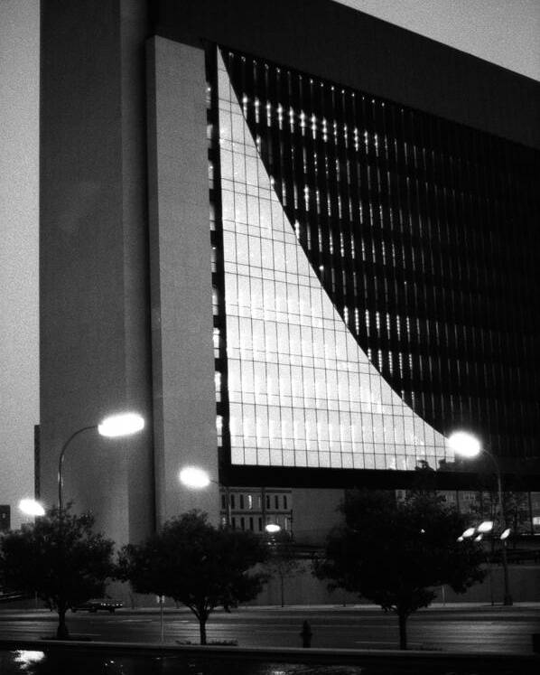 Book Work Poster featuring the photograph Federal Reserve building at twilight by Mike Evangelist