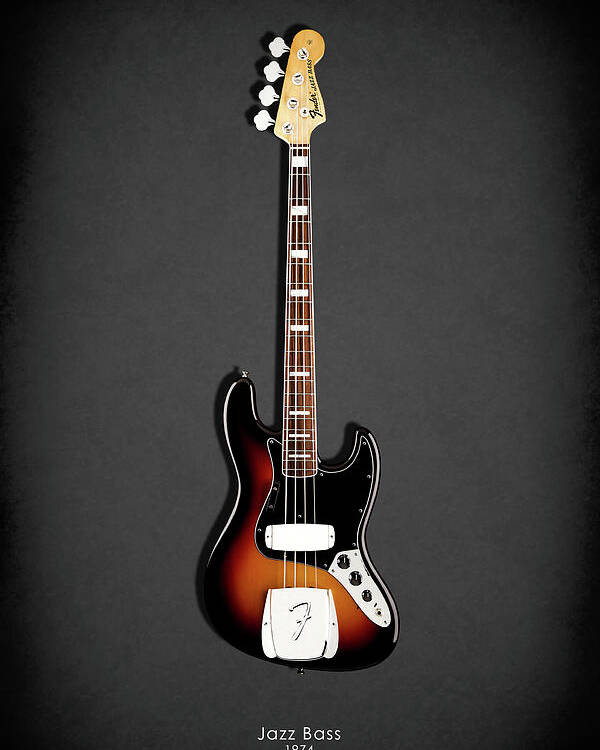 Fender Jazzbass Poster featuring the photograph Fender Jazzbass 74 by Mark Rogan