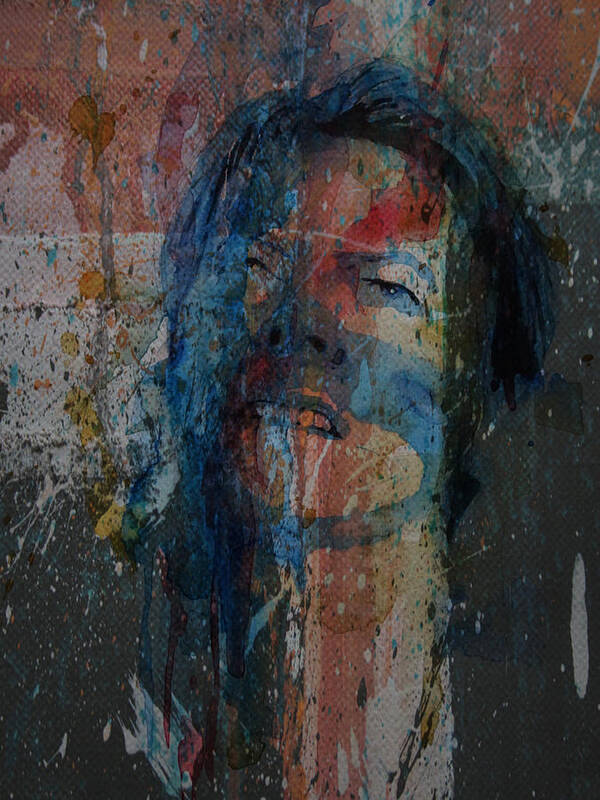 David Bowie Poster featuring the painting Five Years by Paul Lovering