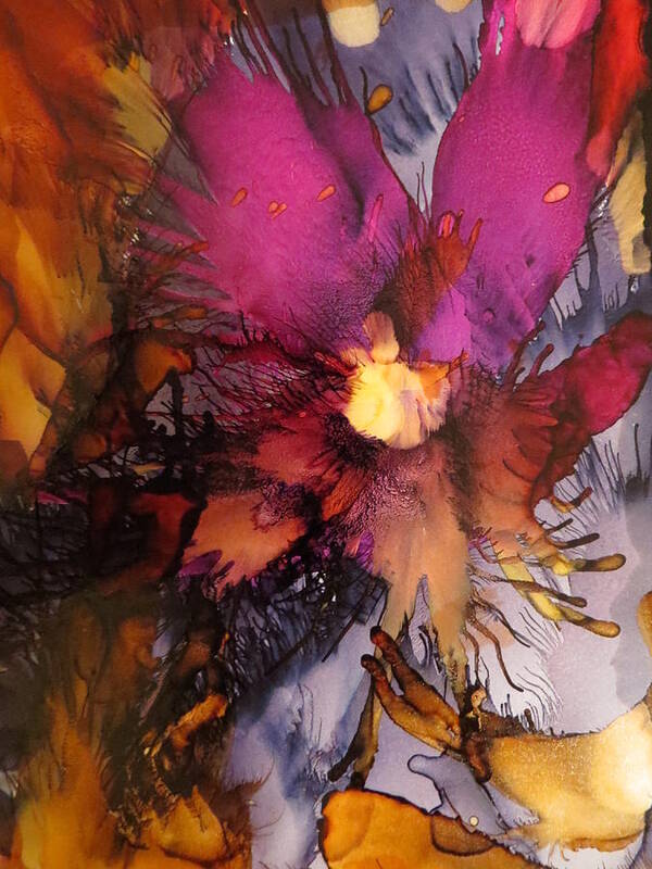 Abstract Poster featuring the painting Flora by Soraya Silvestri