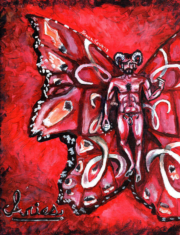 Aries Poster featuring the painting Free as an Aries by Shana Rowe Jackson