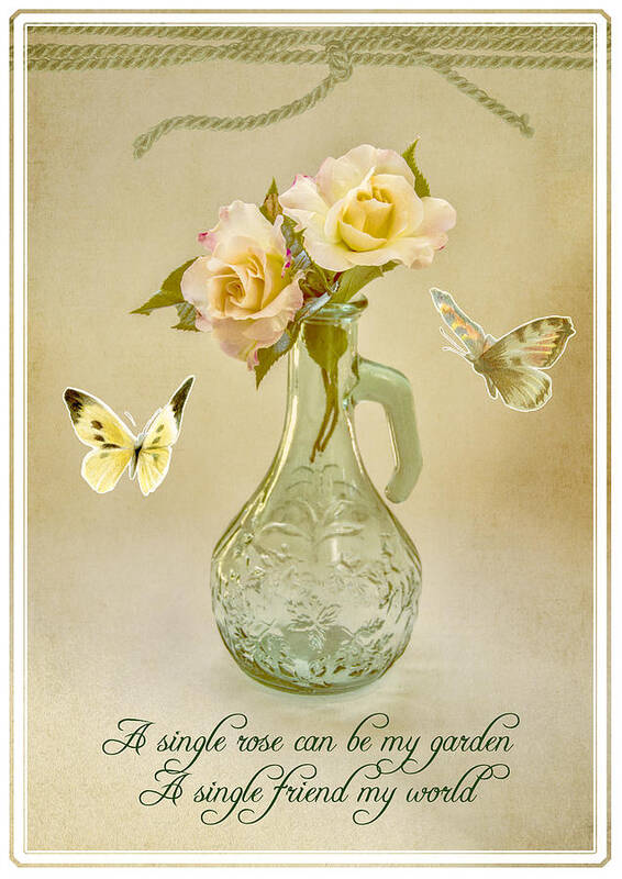 Roses Poster featuring the photograph Friends by Cathy Kovarik