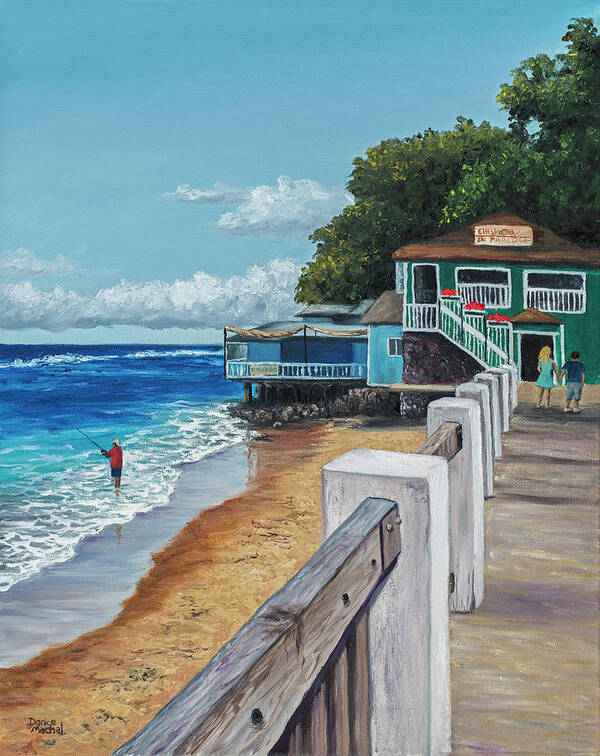 Landscape Poster featuring the painting Front Street Lahaina by Darice Machel McGuire