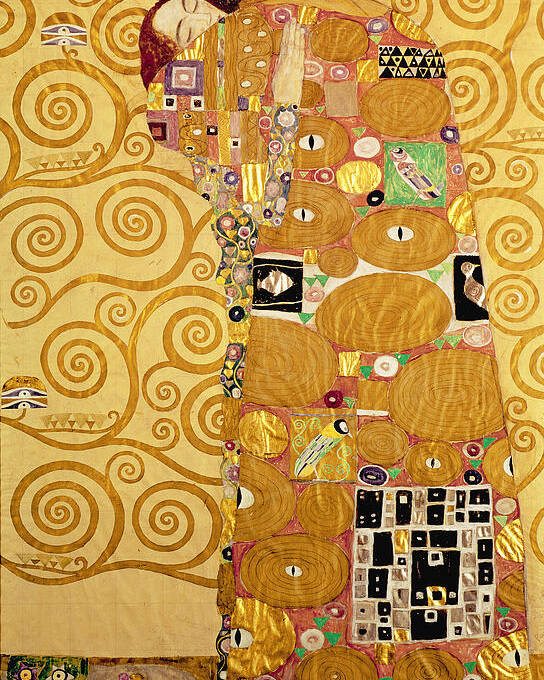 Fulfilment Poster featuring the painting Fulfilment Stoclet Frieze by Gustav Klimt