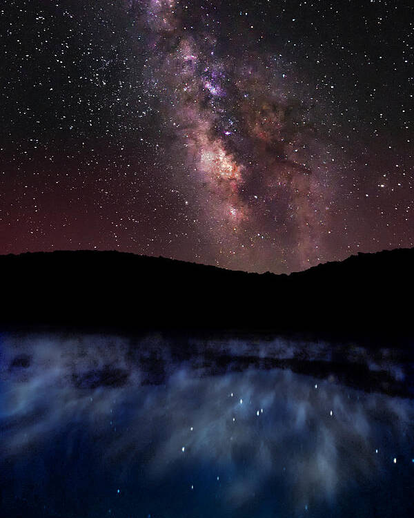 Milky Poster featuring the photograph Galactic Evening by Amanda Jones