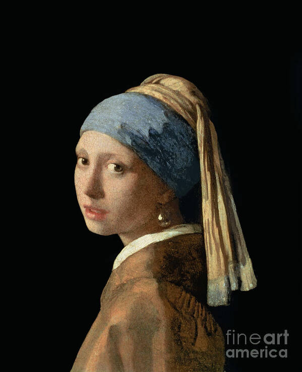 Jan Vermeer Poster featuring the painting Girl with a Pearl Earring by Jan Vermeer