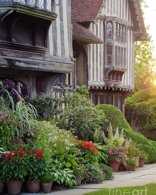 Sunset Poster featuring the photograph Great Dixter House and Gardens at Sunset by Perry Rodriguez
