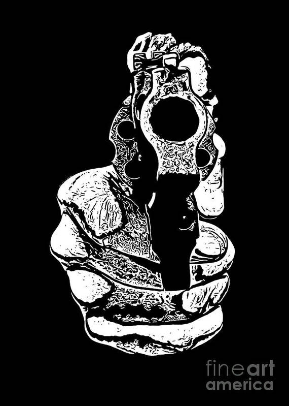 Gunman Poster featuring the photograph Gunman T-shirt by Edward Fielding