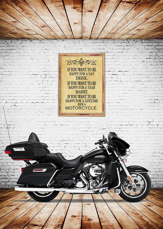 Harley Davidson Poster featuring the photograph Happy For A Day by Mark Rogan
