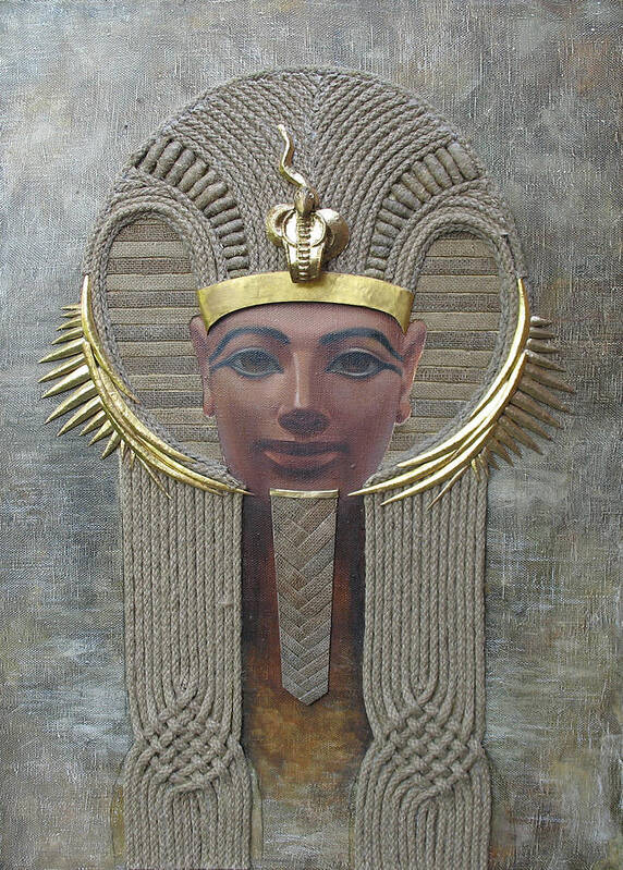 Hatshepsut Poster featuring the painting Hatshepsut. Female Pharaoh of Egypt by Valentina Kondrashova