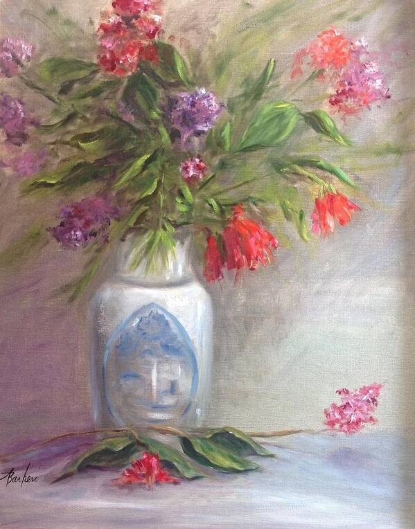 Still Life Poster featuring the painting Hearts And Flowers by Anne Barberi