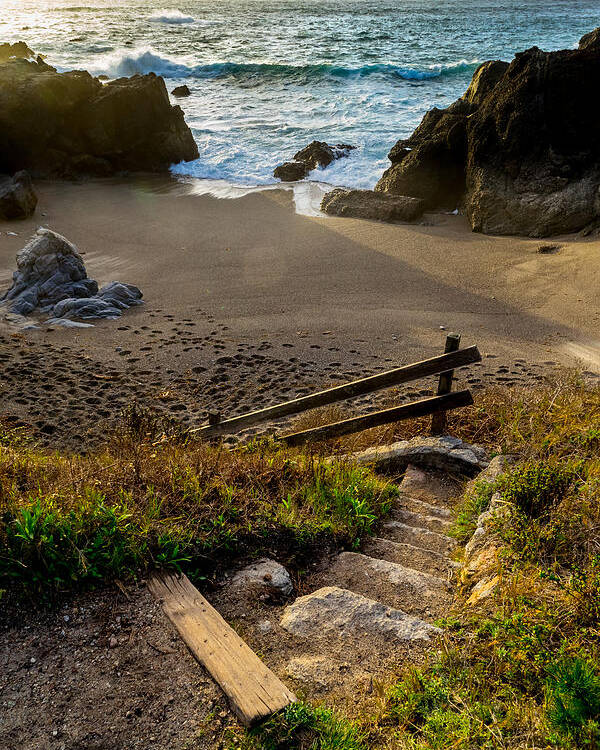 Point Lobos Poster featuring the photograph Hidden Beach by Derek Dean