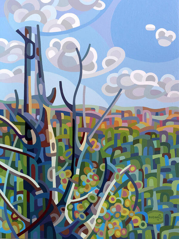 Fine Art Poster featuring the painting Hockley Valley by Mandy Budan