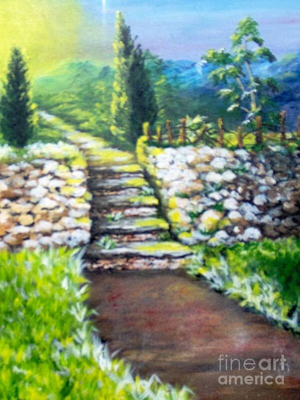 Stairs Poster featuring the painting Hope by Saundra Johnson