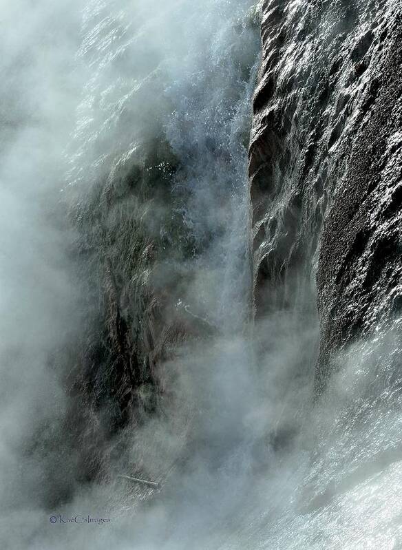 Waterfall Poster featuring the photograph Hot Water into Cold Makes Steam by Kae Cheatham