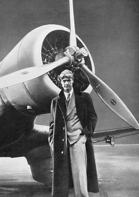 Howard Hughes Poster featuring the photograph Howard Hughes, Us Aviation Pioneer by Science, Industry & Business Librarynew York Public Library