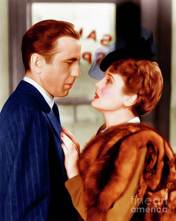 Humphrey Bogart and Mary Astor, Hollywood Legends Poster by Esoterica Art  Agency Fine Art America