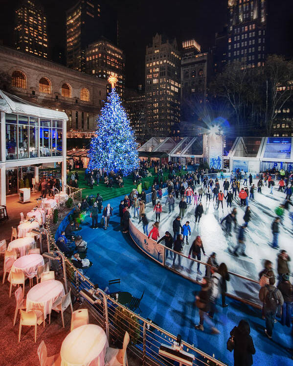 Bryant Park Poster featuring the photograph If I Could Make December Stay by Evelina Kremsdorf
