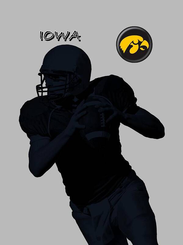 Football Poster featuring the digital art Iowa Football by David Dehner